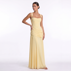 Chiffon maxi dress with lace-up back, alternate view 7