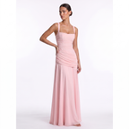 Chiffon maxi dress with lace-up back, alternate view 12