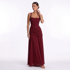 Chiffon maxi dress with lace-up back, alternate view 20