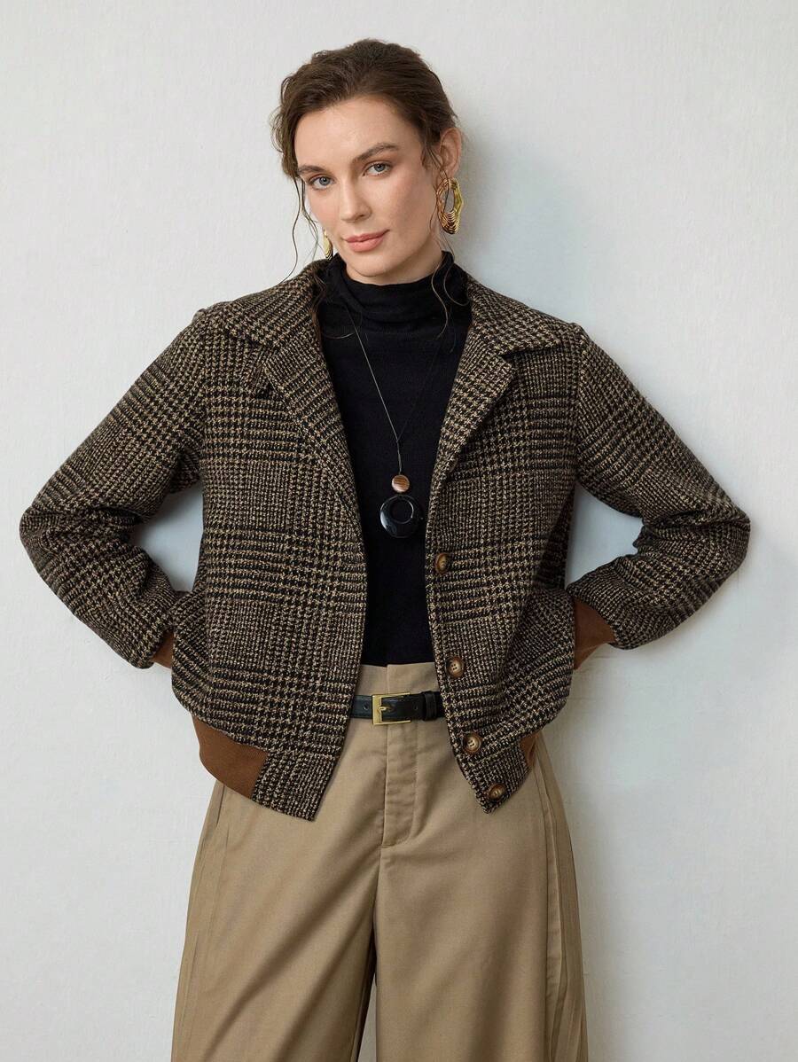 Elegant Croppet Tweedjakke