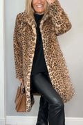 Elegant Leopardprint Frakke