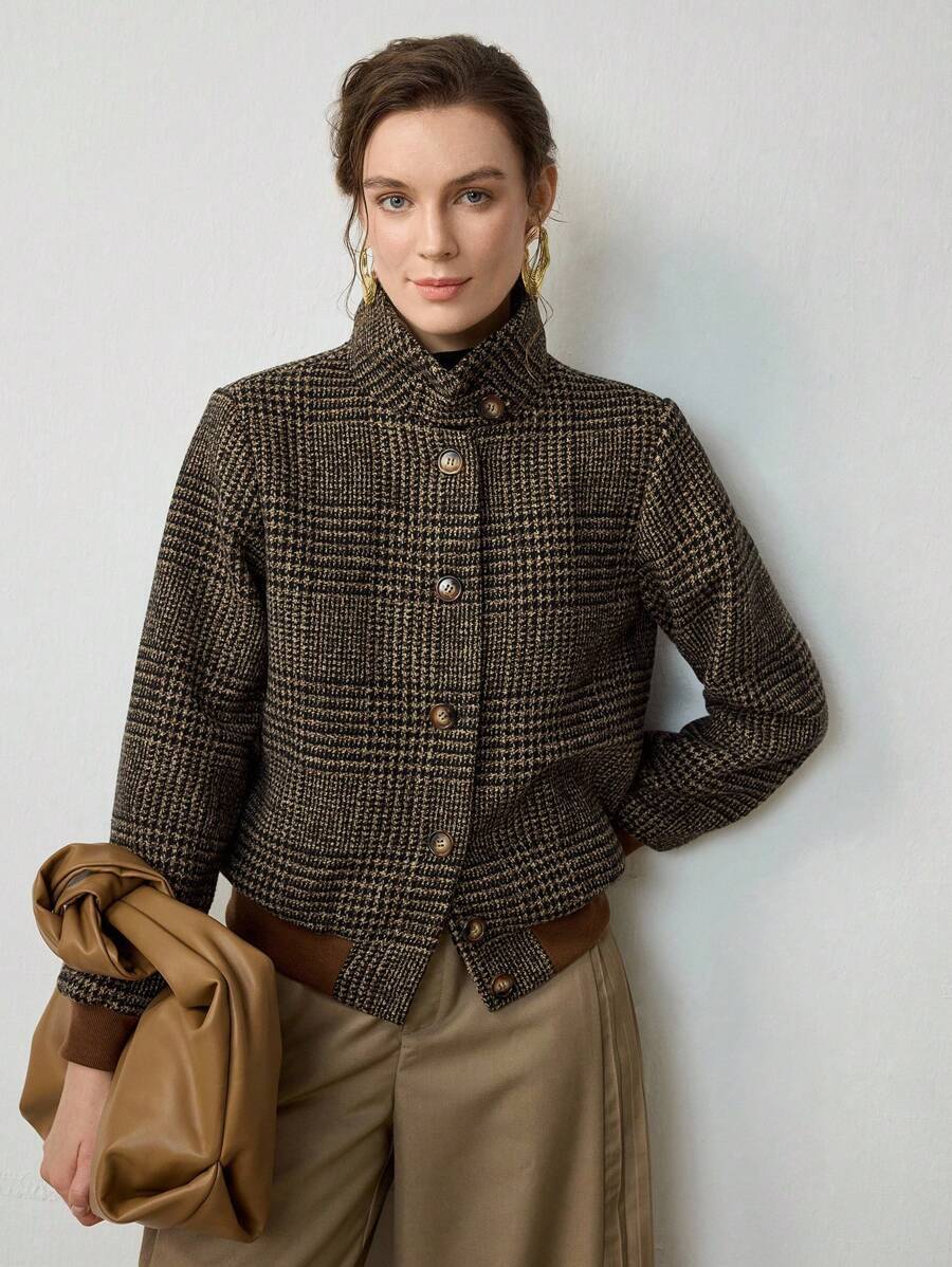 Elegant Croppet Tweedjakke