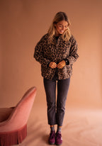 Oversized Leopardprint Jakke