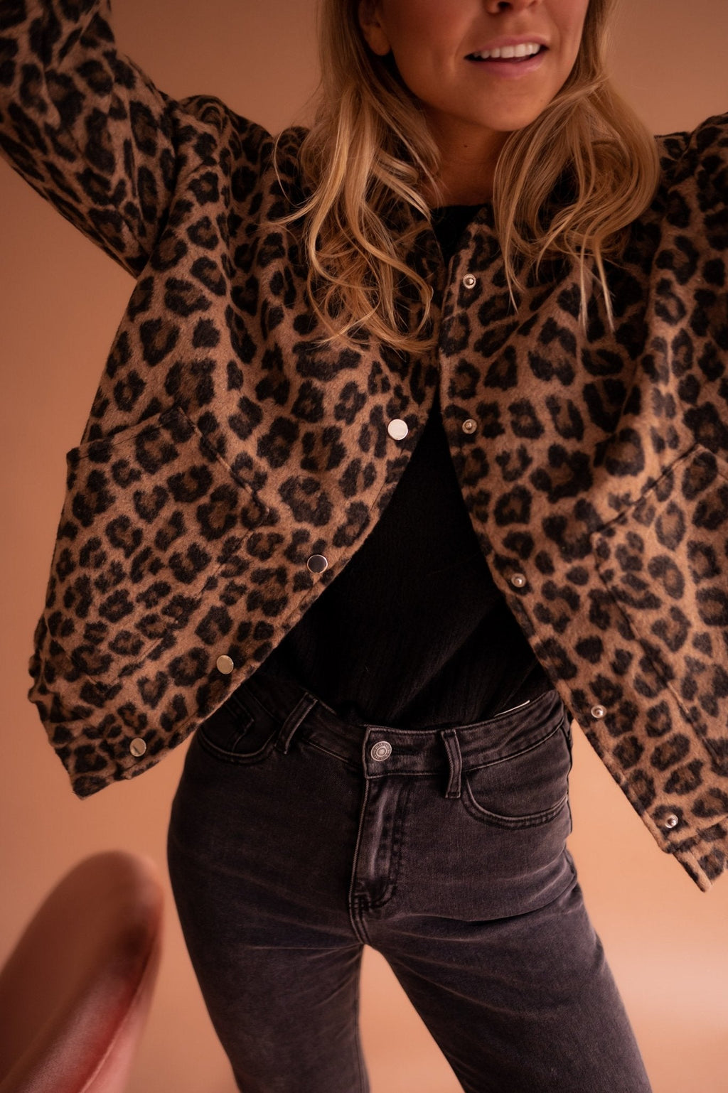 Oversized Leopardprint Jakke