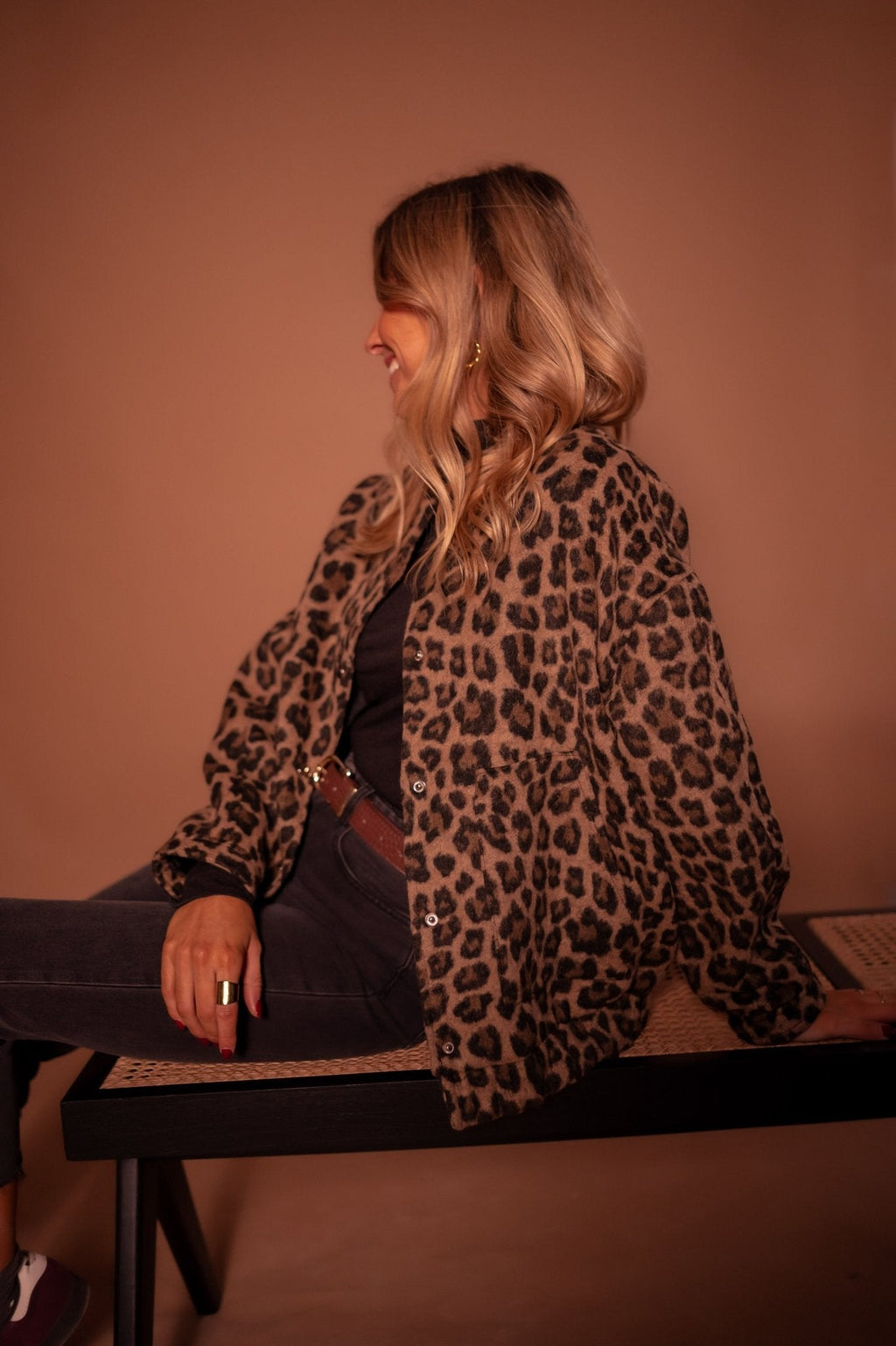 Oversized Leopardprint Jakke