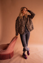 Oversized Leopardprint Jakke