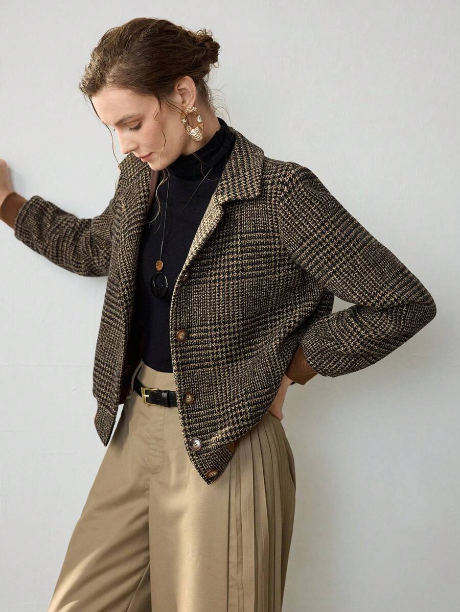 Elegant Croppet Tweedjakke