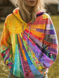 Boheme Patchwork-Hoodie, set forfra