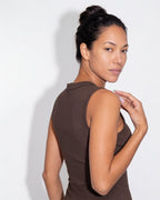 Ribbed button-front cropped tank top, detail view 2
