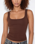 Ribbed square neck cropped tank top, detail view 9