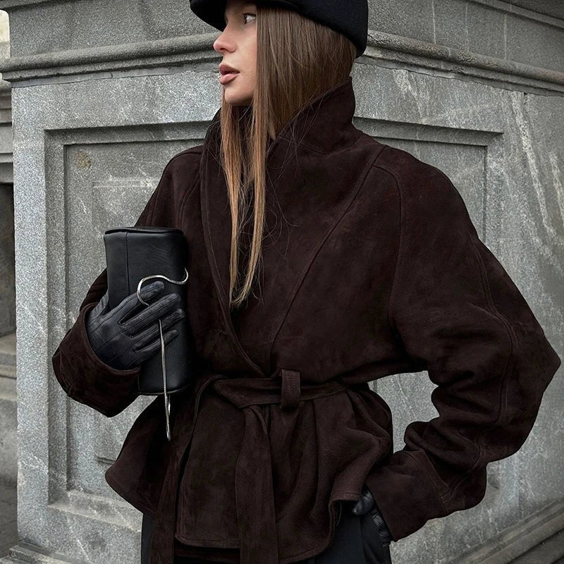 Elegant Retro Ruskindsjakke