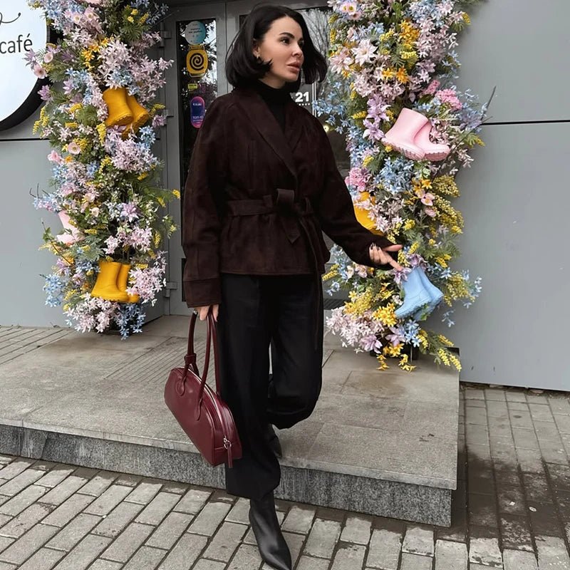 Elegant Retro Ruskindsjakke