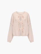 Elegant Snøret Cardigan Sweater