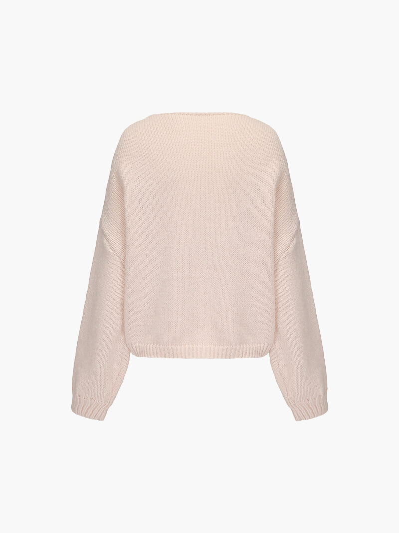 Elegant Snøret Cardigan Sweater