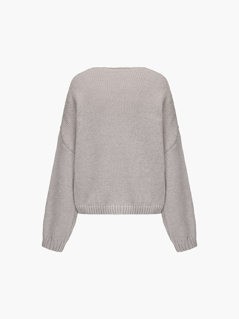 Elegant Snøret Cardigan Sweater