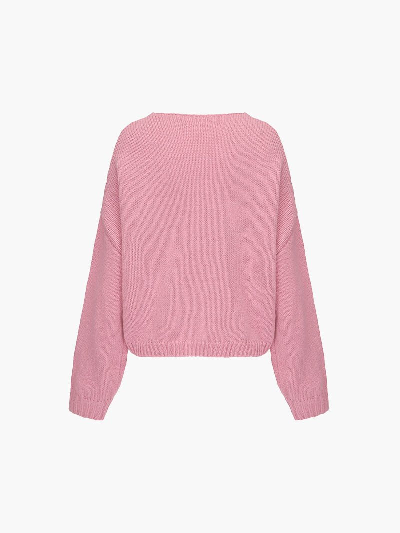 Elegant Snøret Cardigan Sweater