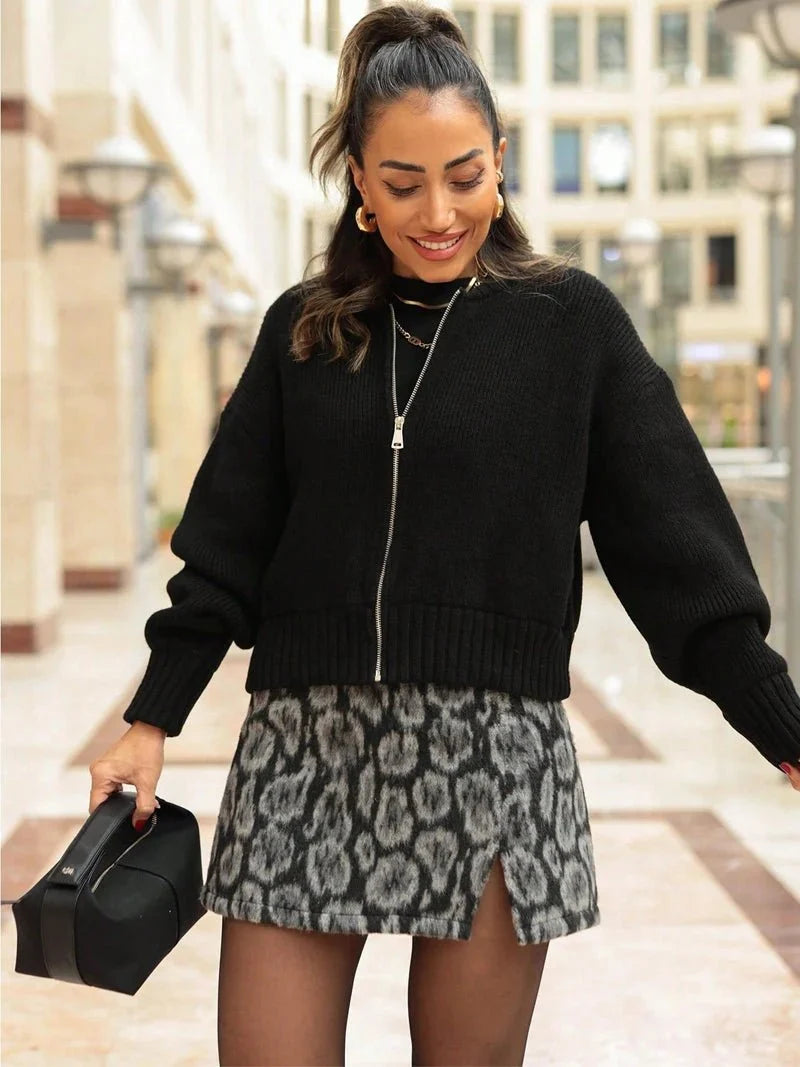 Vintage Cardigan med Lynlås