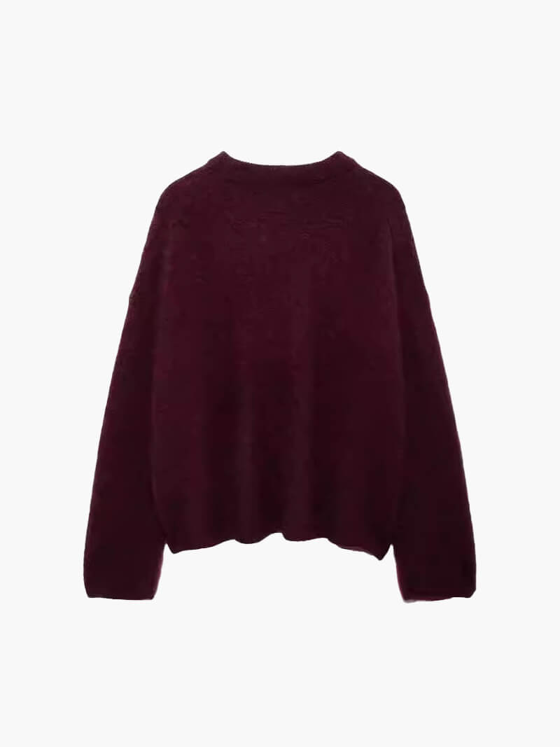 Hyggelig Bordeaux Pullover Sweater