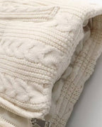Strikket vest til damer i beige, str. L, styling