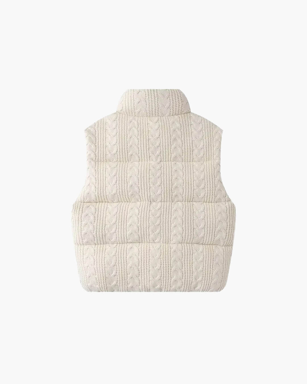 Strikket vest til damer i beige, str. S