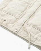 Bomuldsvest til damer i beige, str. M, styling