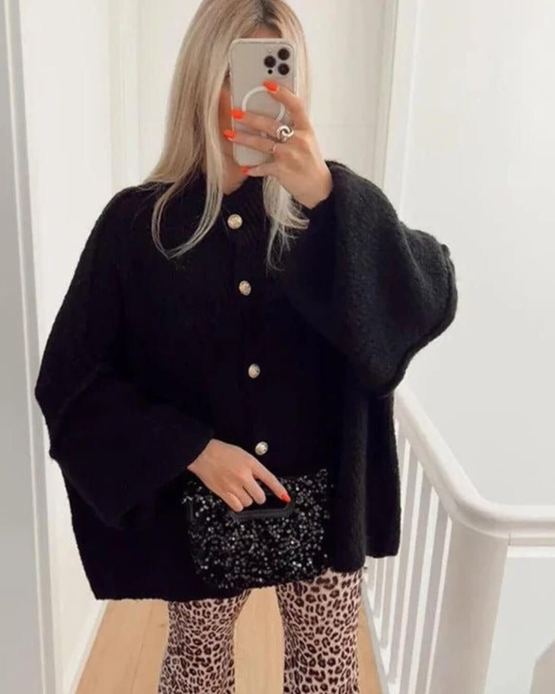 Oversized lang cardigan, styling til hverdag