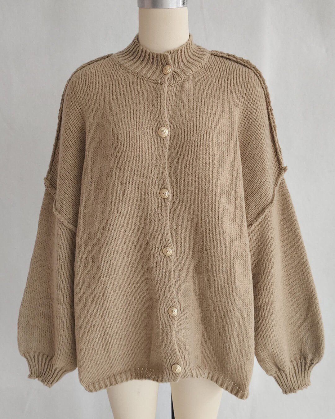 Oversized lang cardigan, siddende model
