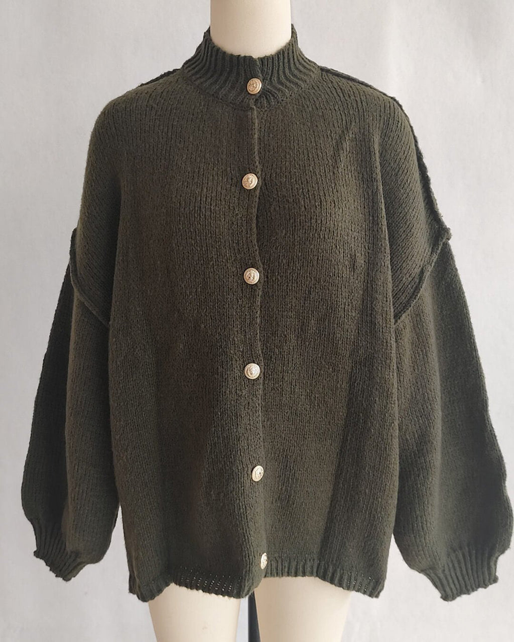 Oversized lang cardigan, gående model