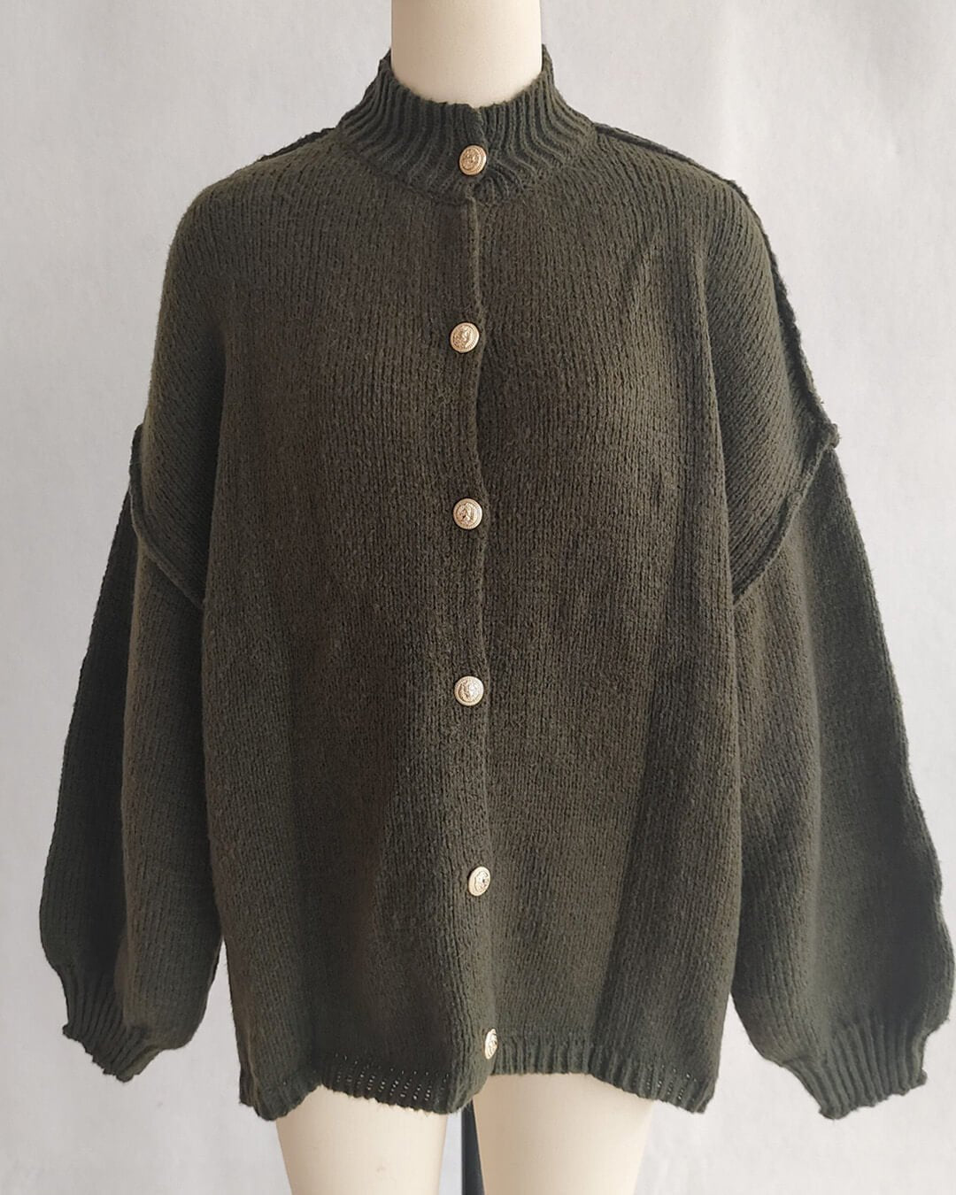 Oversized lang cardigan, gående model