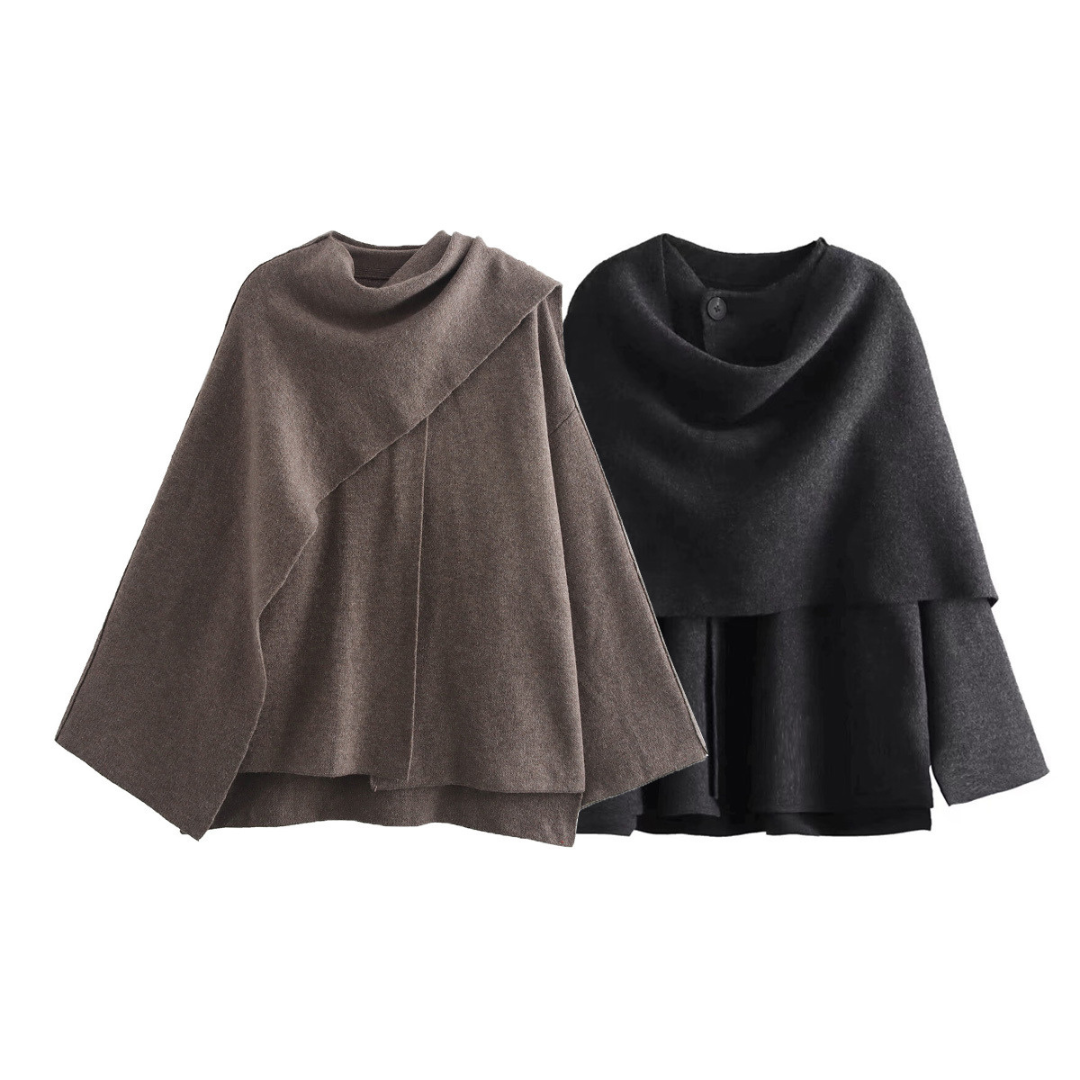 Elegant Cape-Poncho Frakke