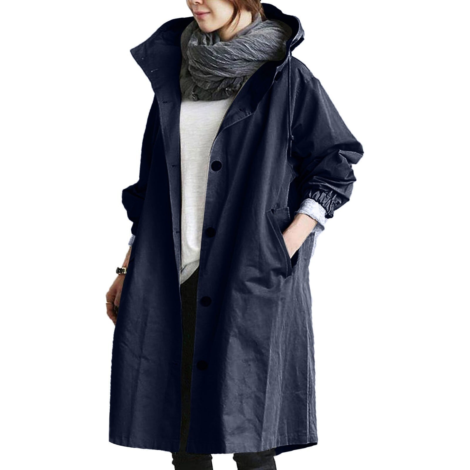 Trendy Lang Regnfrakke