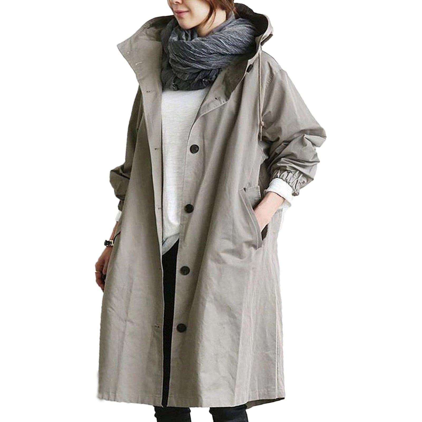 Trendy Lang Regnfrakke