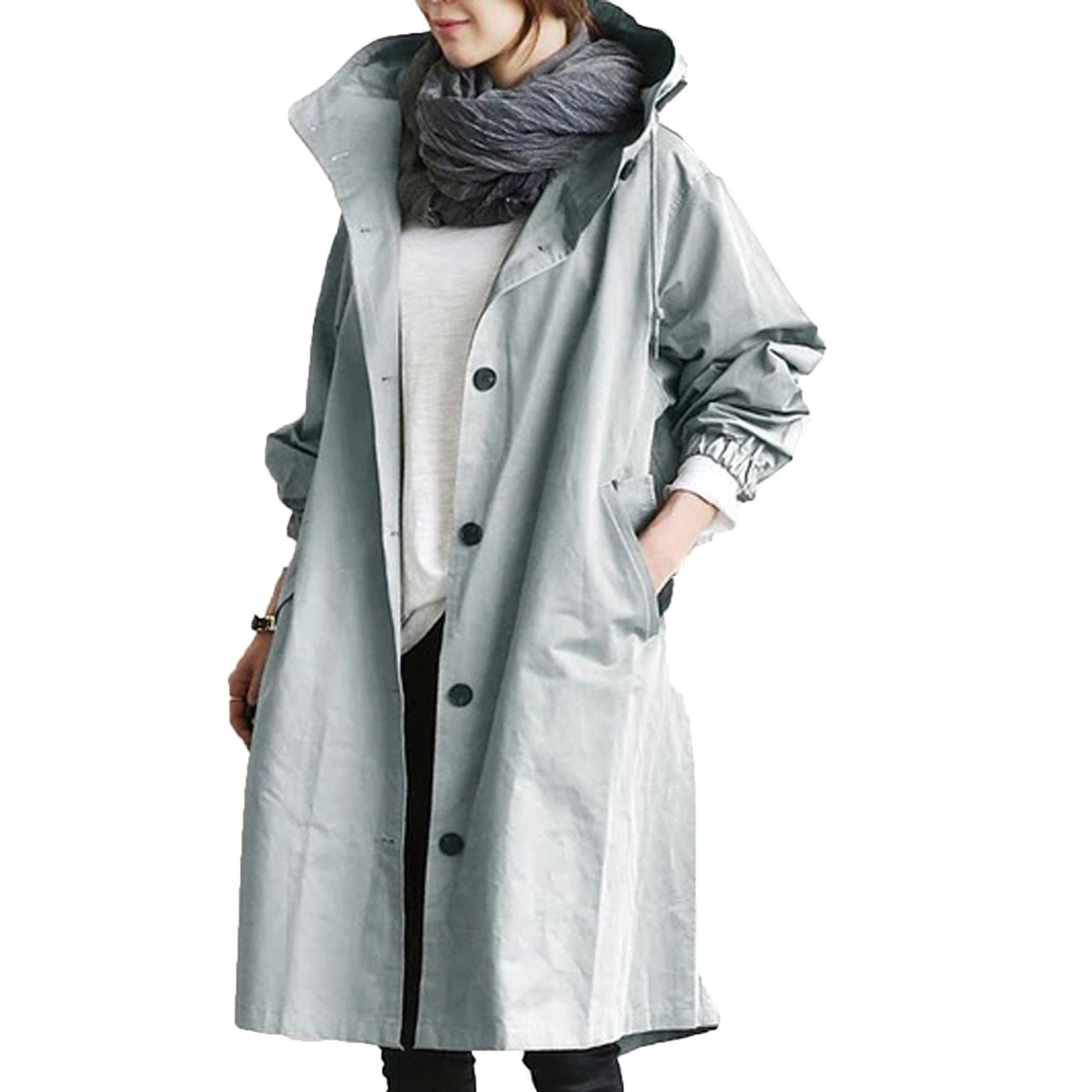 Trendy Lang Regnfrakke