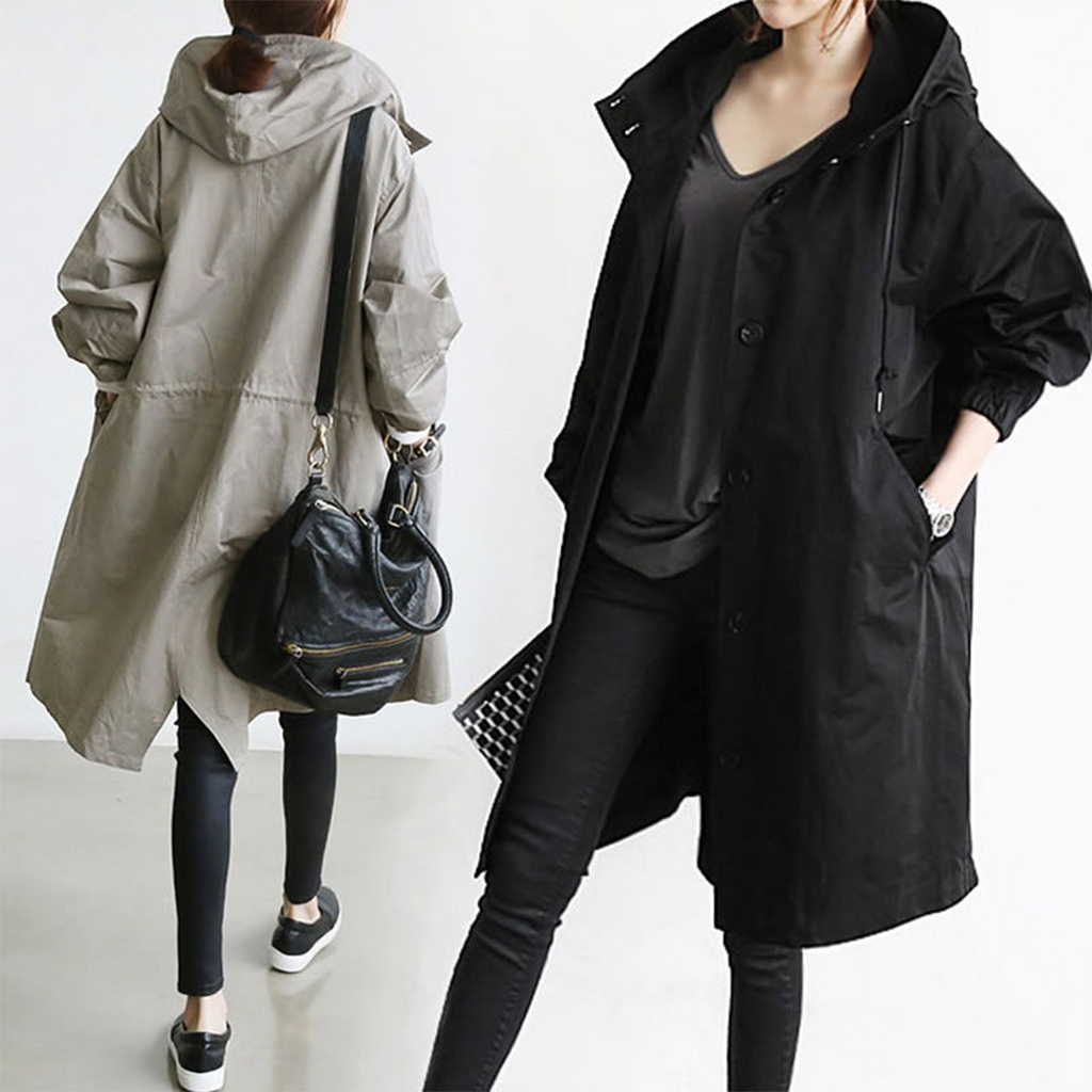 Trendy Lang Regnfrakke