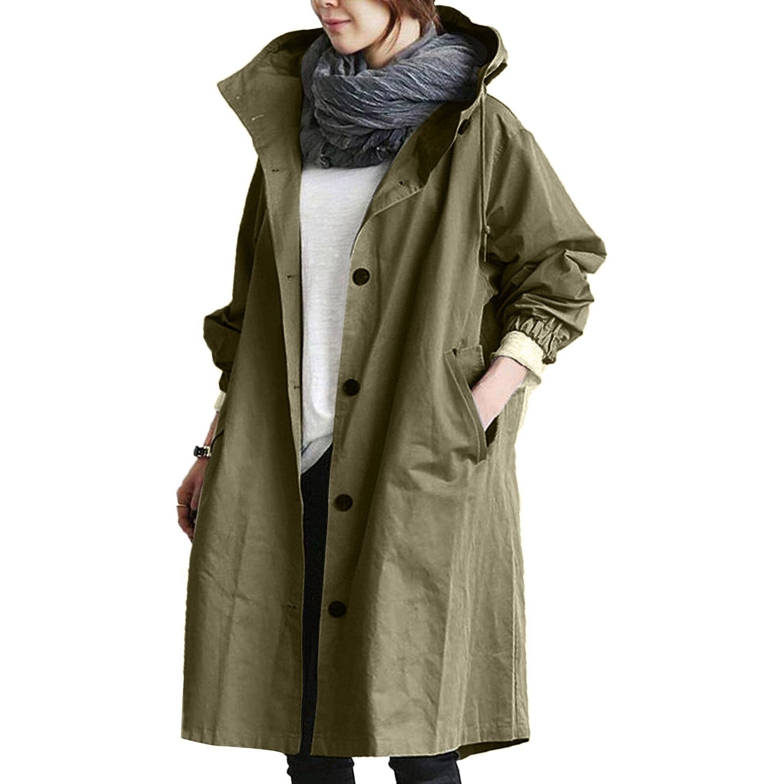 Trendy Lang Regnfrakke