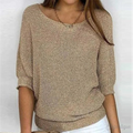 Elegant Rund-Hals Sweater til Damer – set forfra
