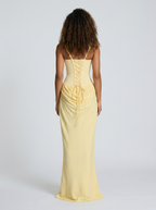 Square-neck fitted maxi dress, view 9