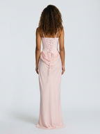 Square-neck fitted maxi dress, view 12