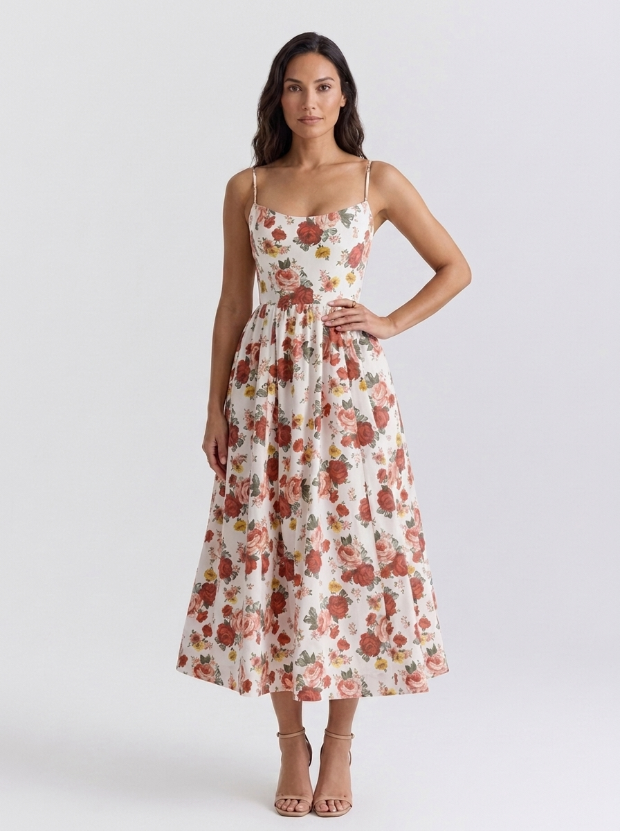 Satin corset midi dress with tulle petticoat, view 28