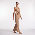 Holiday two-piece set in Khaki, three-quarter view