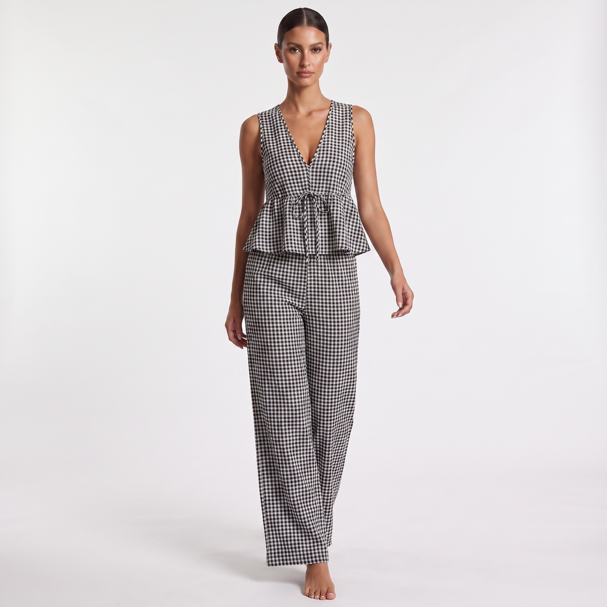 Holiday two-piece set in Black/White
